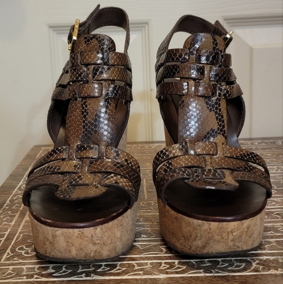 Tory Burch Wedge Snake sandals - Picture 1 of 12